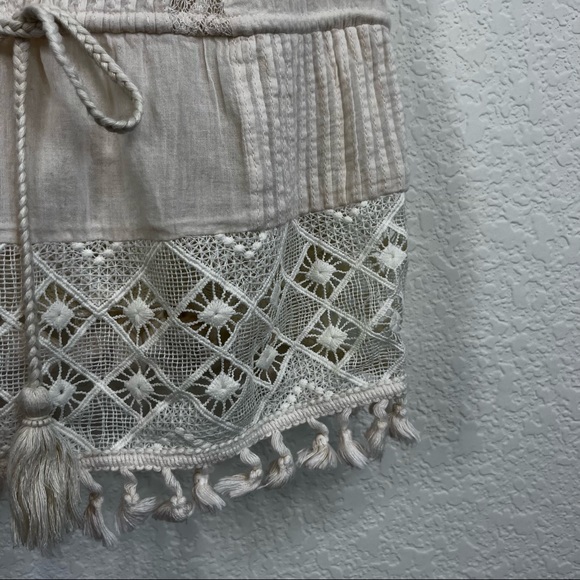 FCUK Fringe Pleated V Neck Waisted Tank - Picture 4 of 8